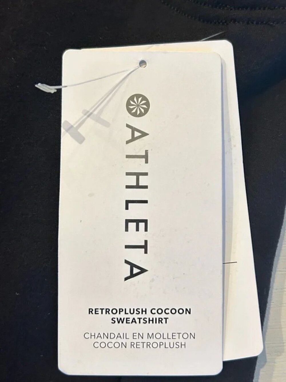 Athleta Retroplush Cocoon Sweatshirt Sleeveless Hoodie Women's XXS Black - Picture 5 of 5
